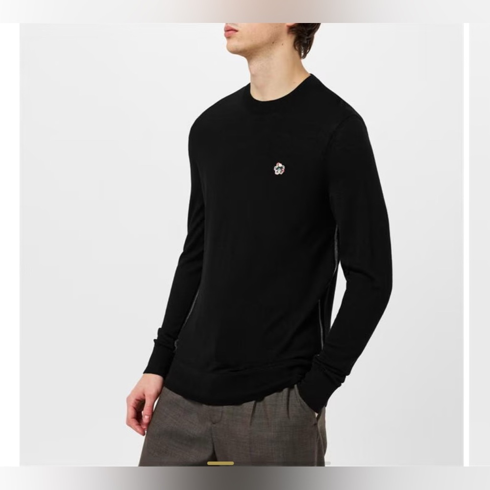 Ted Baker London Men’s Cardiff Crew Black Wool Sweater Size 3 US Medium